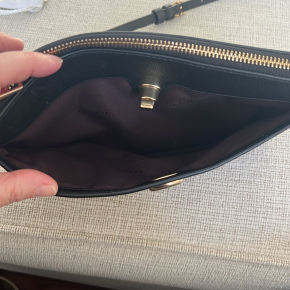 Coach Women's Polished Pebble Polly Crossbody Bag in Black - Picture 5 of 14